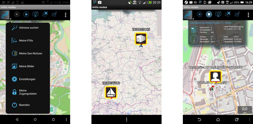 Smartphone App zur Fahrzeugortung per GPS
